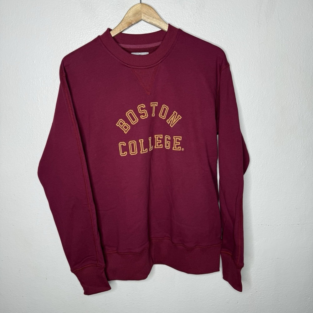 New Hillflint Boston College Maroon Gold Crewneck Sweatshirt Size Medium